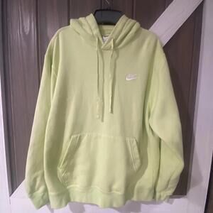 Nike Pale Green Cotton Hoodie - Large